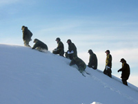 Studenti Univerzity obrany na cvičení za Severním polárním kruhem