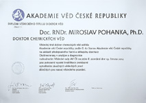 Udělení nejvyššího vědeckého titulu ČR zástupci Fakulty vojenského zdravotnictví