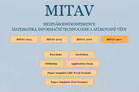 Pozvánka na 4. ročník konference MITAV (Matematika, Informační Technologie a Aplikované Vědy)